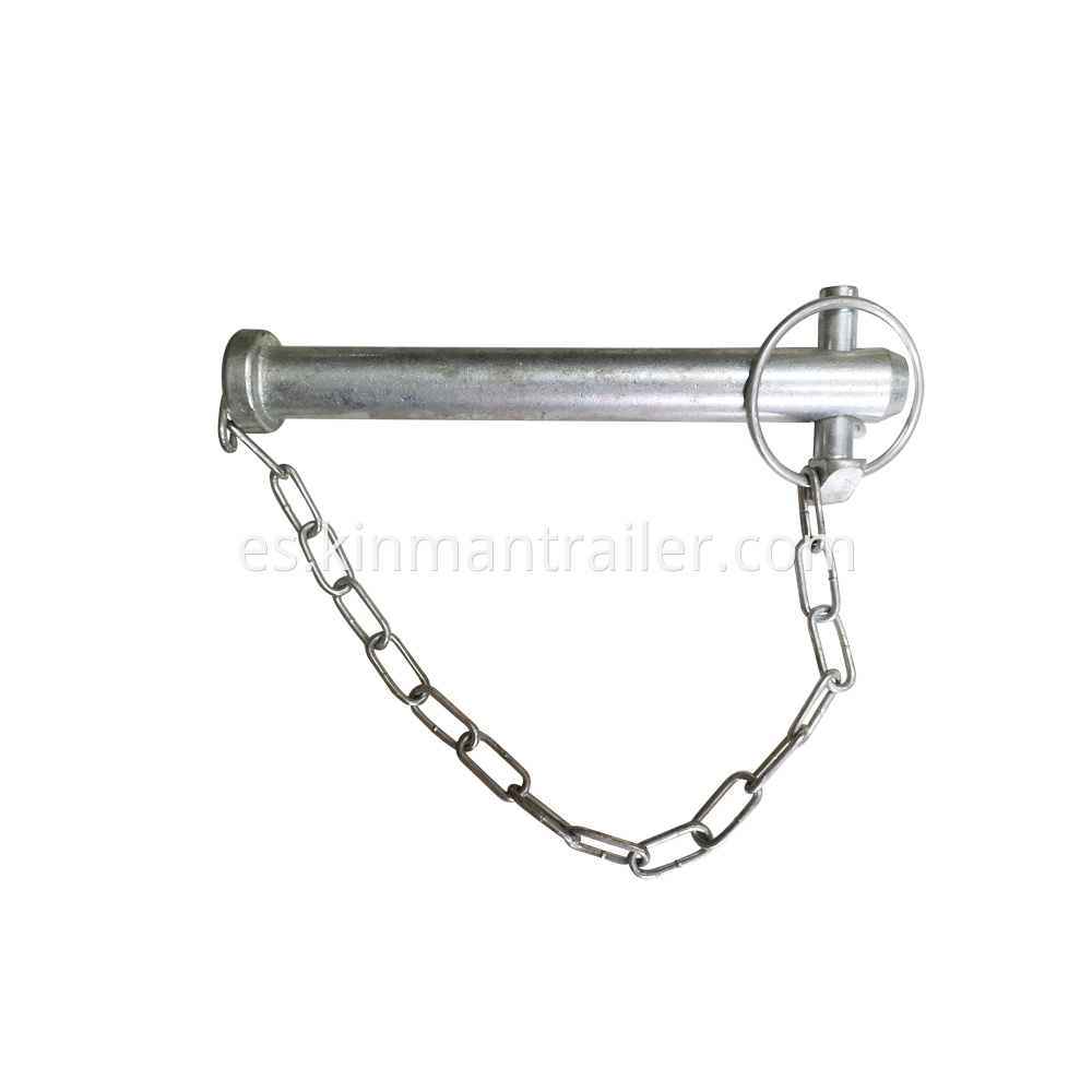 Trailer Hitch Pin With Lynch Pin And Chain